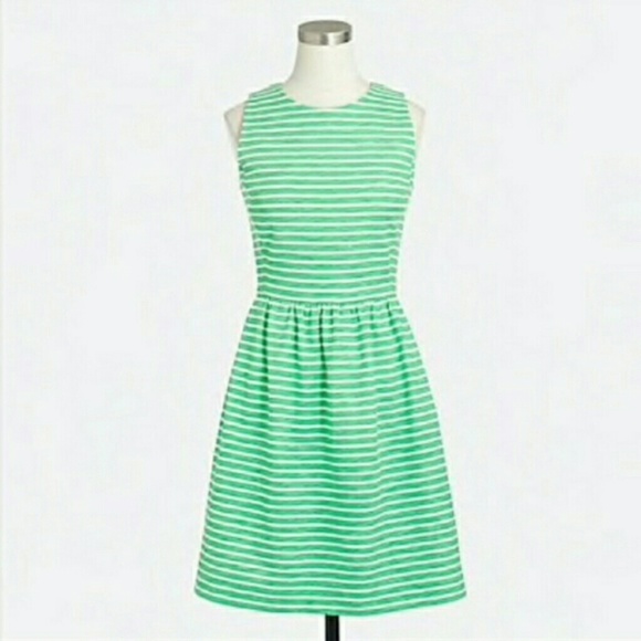 J. Crew Dresses & Skirts - J.Crew Green/White Striped Dress